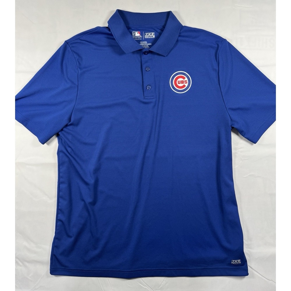 Chicago Cubs MLB Genuine Merchandise TX3 Cool Blue Performance Polo Shirt XL